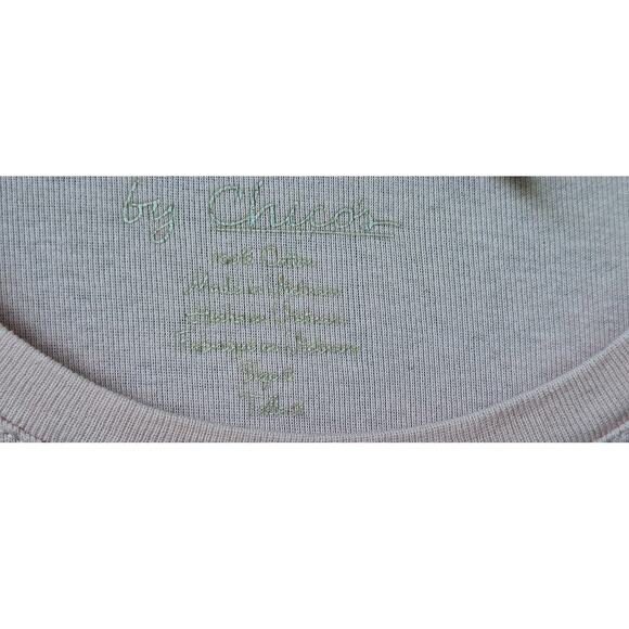 Chico's 100% Cotton Long Sleeves Basic T shirt Top Pink Size 2 = L Minimalist - Picture 2 of 7